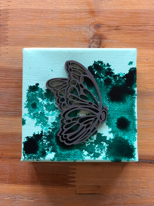 Butterfly Mini "Green Drips"