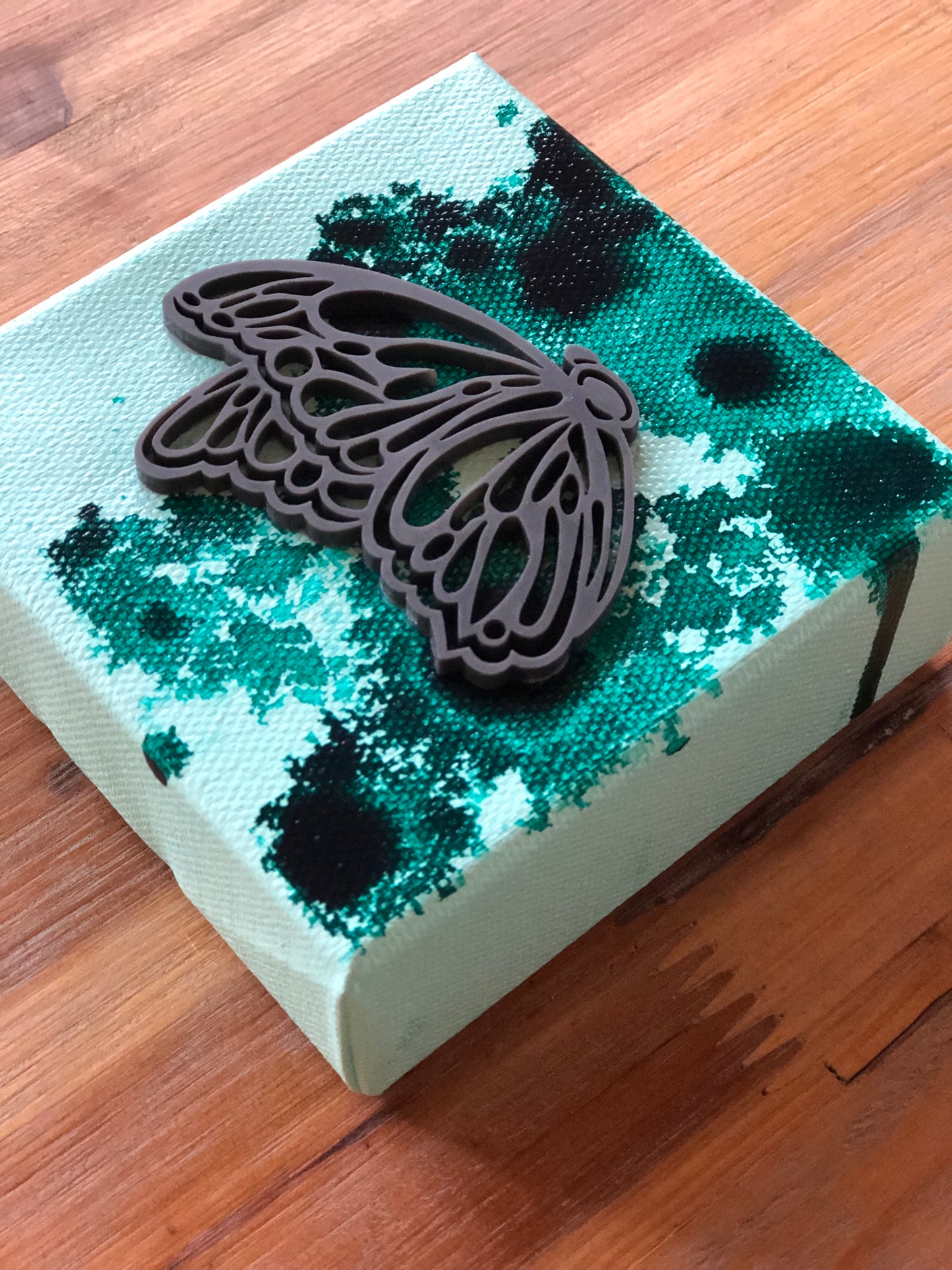 Butterfly Mini "Green Drips"