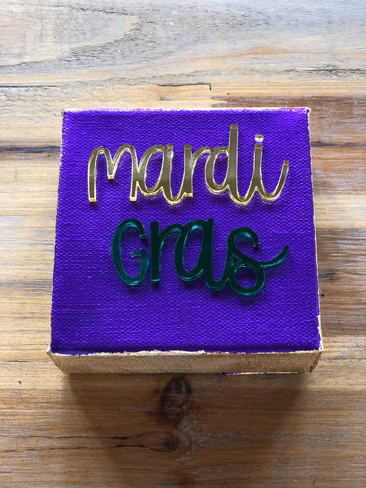 Green and Gold Mardi Gras Mini